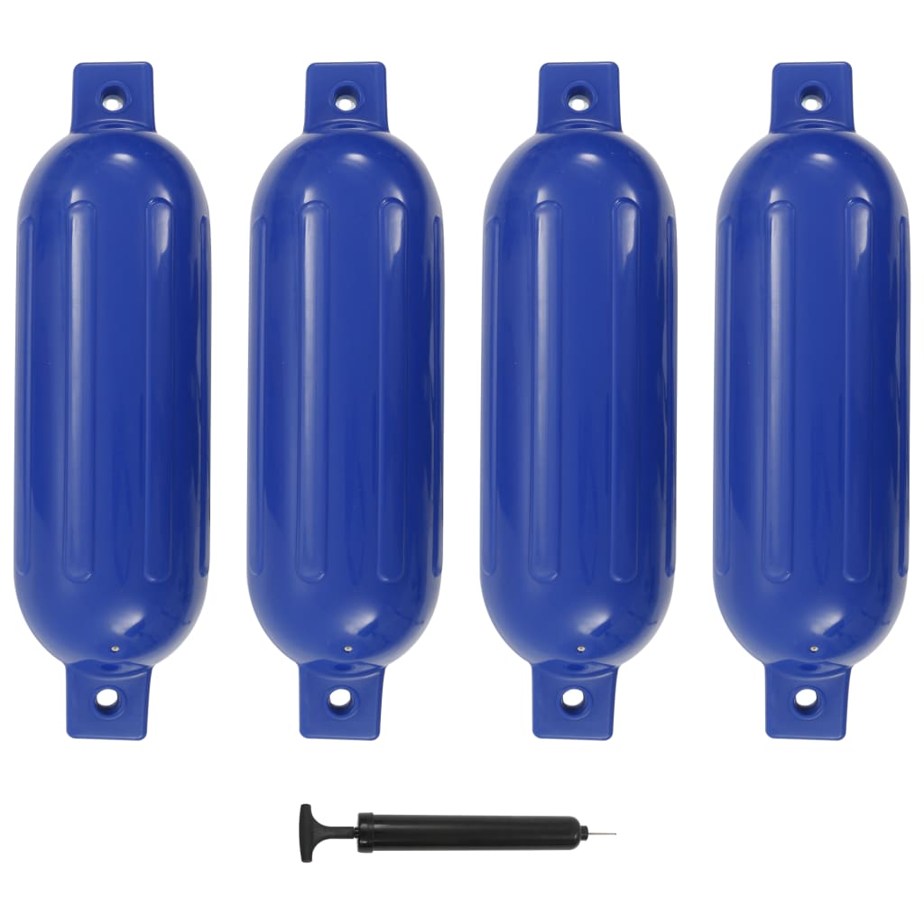 Boat Fenders 4 pcs Blue 51x14 cm PVC