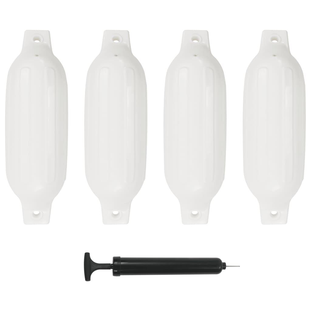 Boat Fenders 4 pcs White 41x11.5 cm PVC