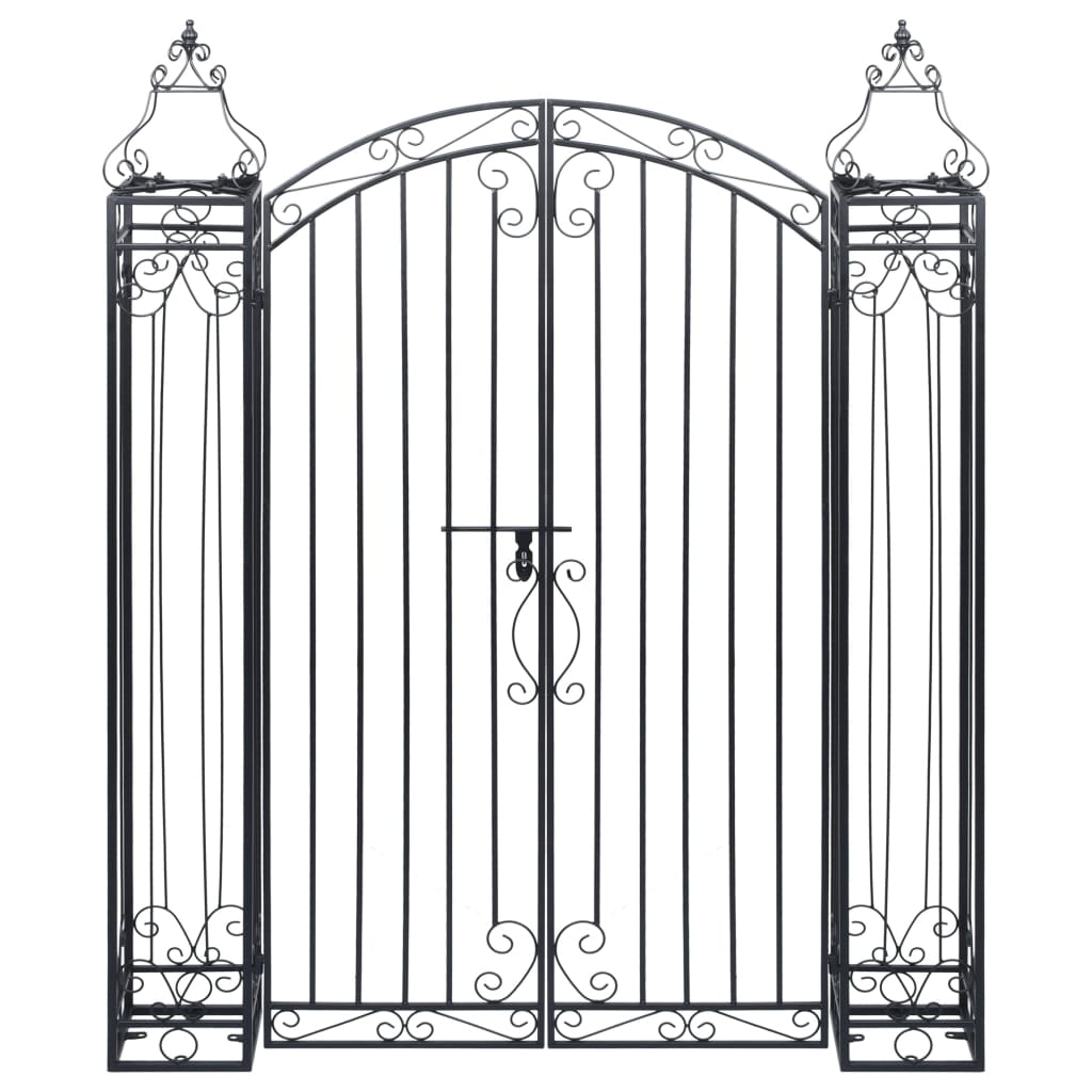 Ornamental Garden Gate Wrought Iron 122x20.5x160 cm