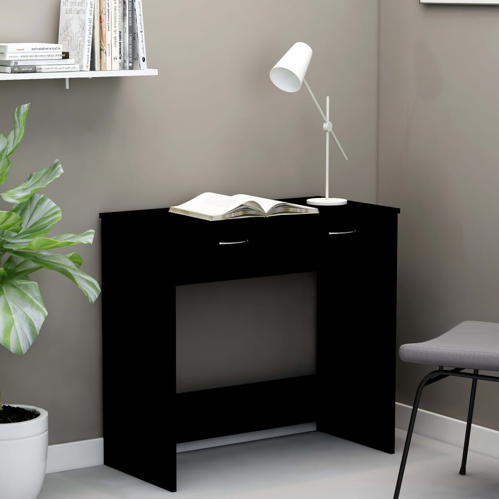 Desk Black 80x40x75 cm Engineered Wood