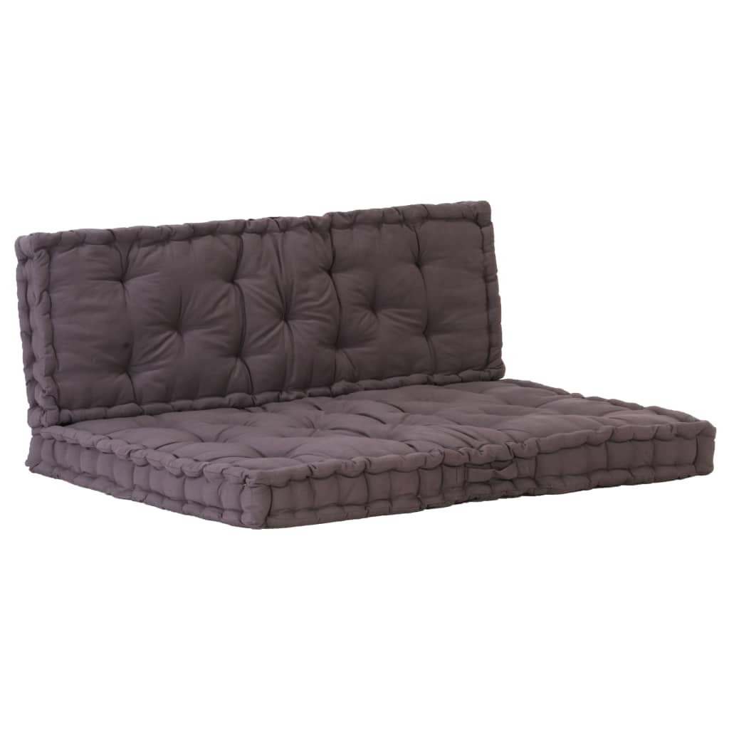 Pallet Floor Cushions 2 pcs Cotton Anthracite