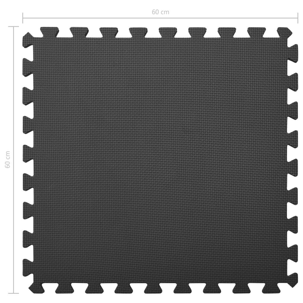 Floor Mats 6 pcs 2.16 m² EVA Foam Black