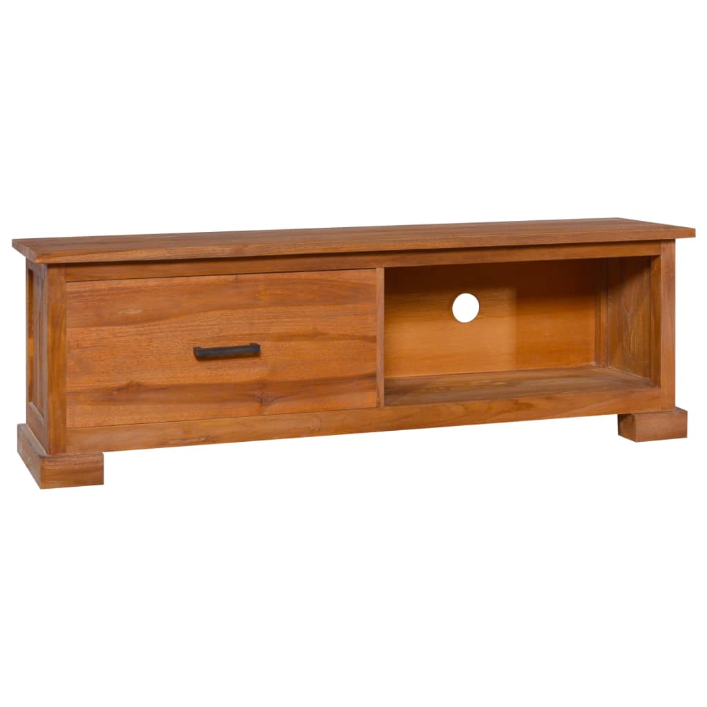 TV Cabinet 112x30x37 cm Solid Teak Wood