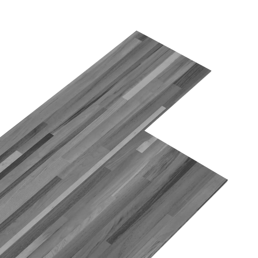 PVC Flooring Planks 5.02 m² 2 mm Self-adhesive Striped Grey