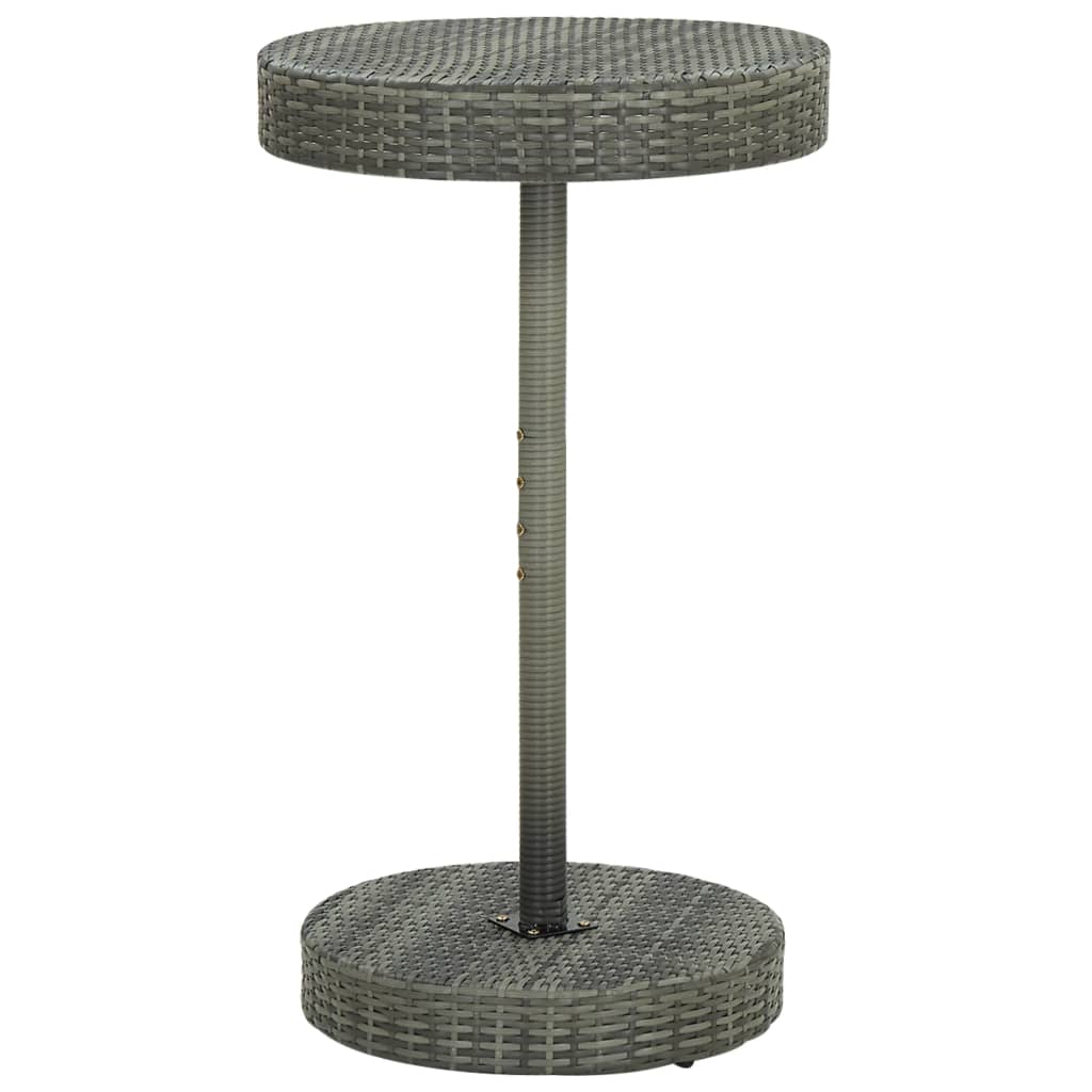 Garden Table Grey 60.5x106 cm Poly Rattan