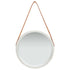 Wall Mirror with Strap 40 cm Silver