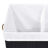 Bamboo Laundry Basket with 2 Sections Black 100 L