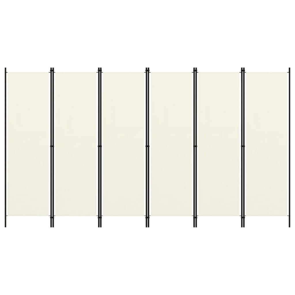 6-Panel Room Divider White 300x180 cm