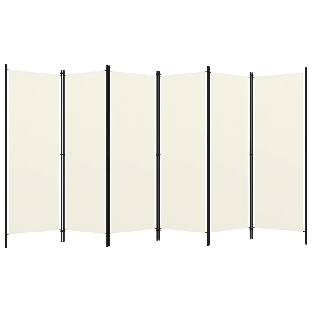 6-Panel Room Divider White 300x180 cm