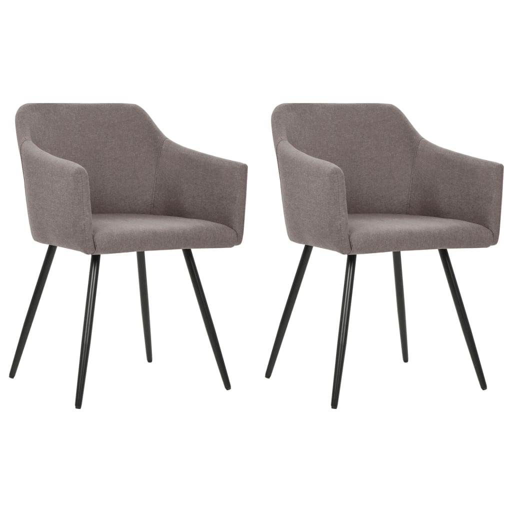 Dining Chairs 2 pcs Taupe Fabric