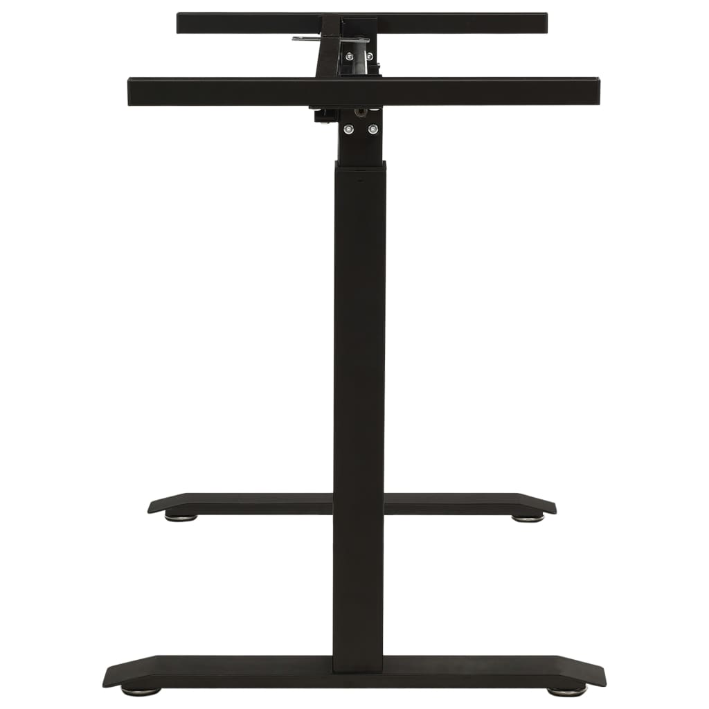 Manual Height Adjustable Standing Desk Frame Hand Crank Black