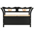 Storage Bench 126 cm Black Solid Fir Wood