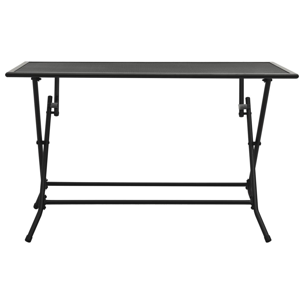 Folding Mesh Table 120x60x72 cm Steel Anthracite