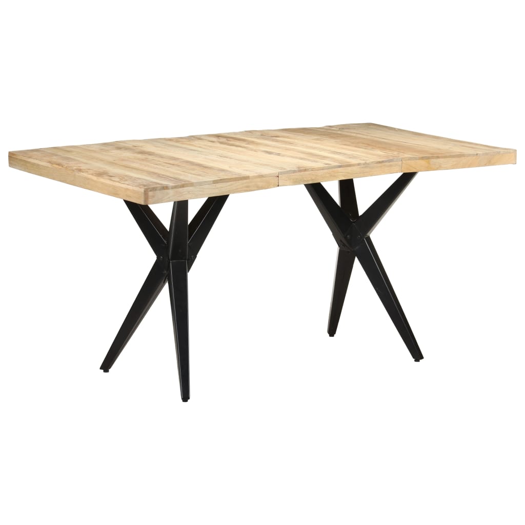 Dining Table 160x80x76 cm Rough Mango Wood