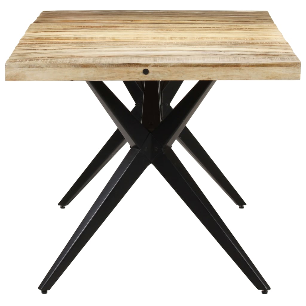 Dining Table 160x80x76 cm Rough Mango Wood