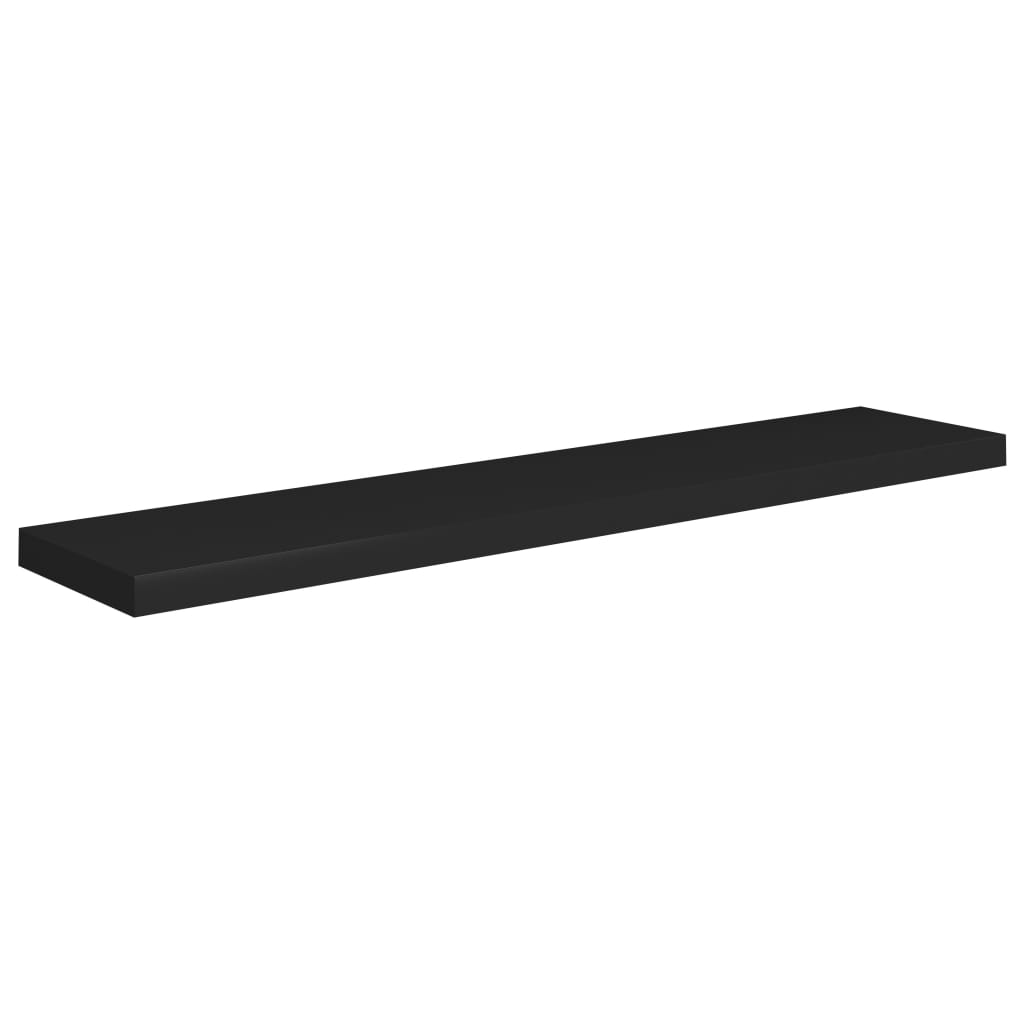 Floating Wall Shelf Black 120x23.5x3.8 cm MDF