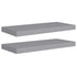 Floating Wall Shelves 2 pcs Grey 60x23.5x3.8 cm MDF