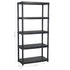 Storage Shelf 5-Tier Black 85x40x185 cm Plastic