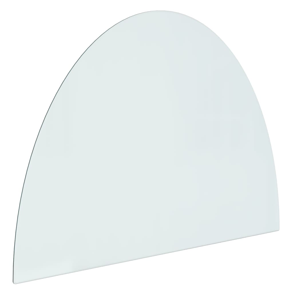 Fireplace Glass Plate Half Round 800x600 mm