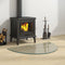 Fireplace Glass Plate Half Round 800x500 mm