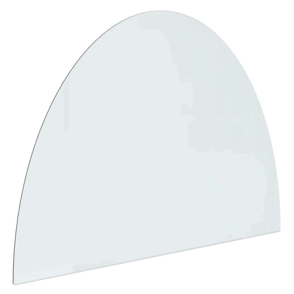 Fireplace Glass Plate Half Round 800x600 mm