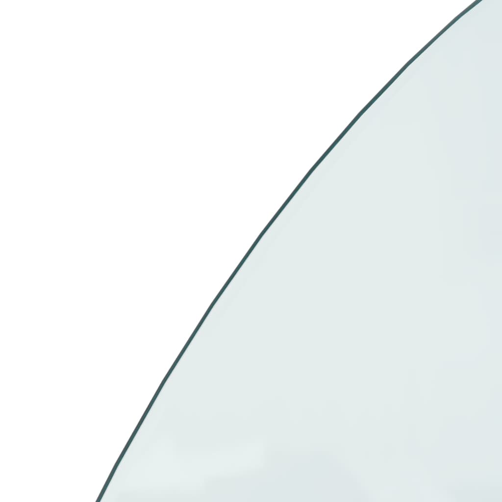 Fireplace Glass Plate Half Round 1200x600 mm