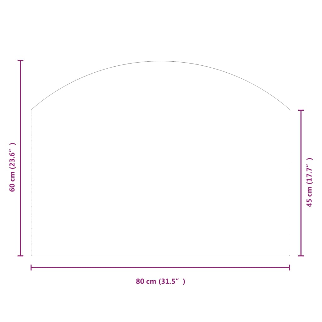 Fireplace Glass Plate 80x60 cm