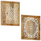 Hand-Carved Wall Panels 2 pcs Solid Mango Wood 40x40x1.5 cm