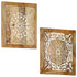 Hand-Carved Wall Panels 2 pcs Solid Mango Wood 40x40x1.5 cm
