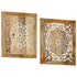 Hand-Carved Wall Panels 2 pcs Solid Mango Wood 40x40x1.5 cm