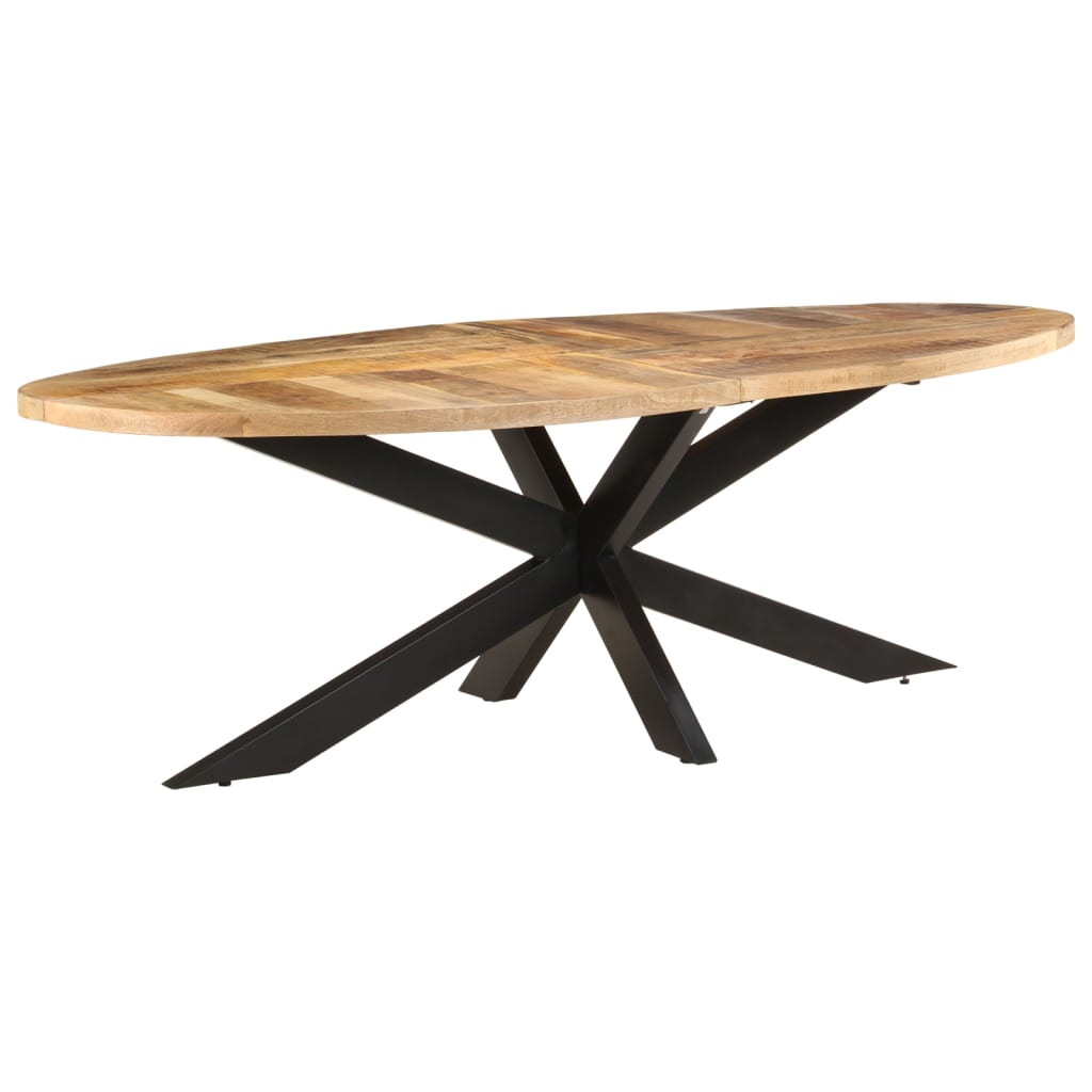 Dining Table 240x100x75 cm Rough Mango Wood