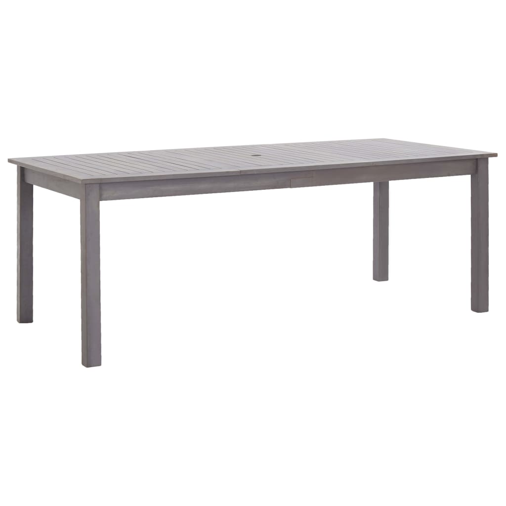 Garden Table Grey Wash 200x90x74 cm Solid Acacia Wood