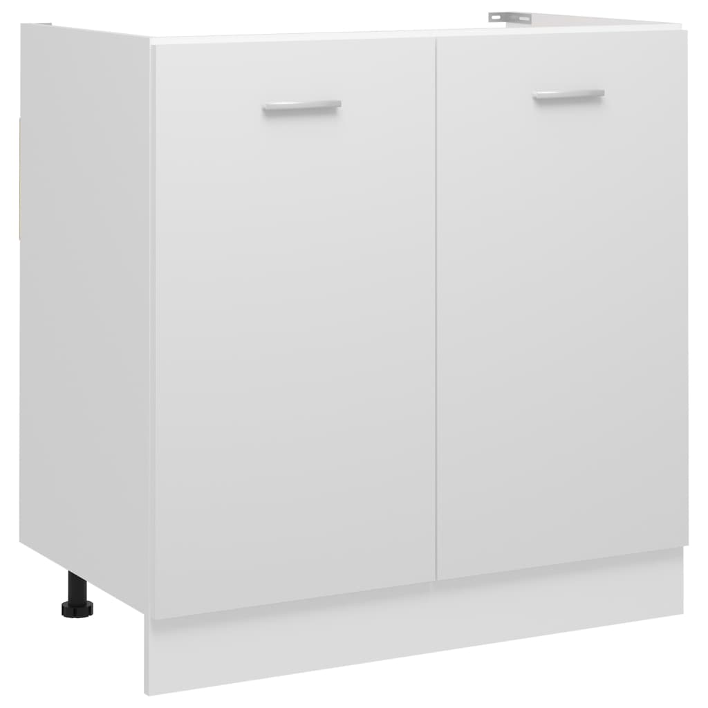 Sink Bottom Cabinet Lyon White 80x46x81.5 cm Engineered Wood