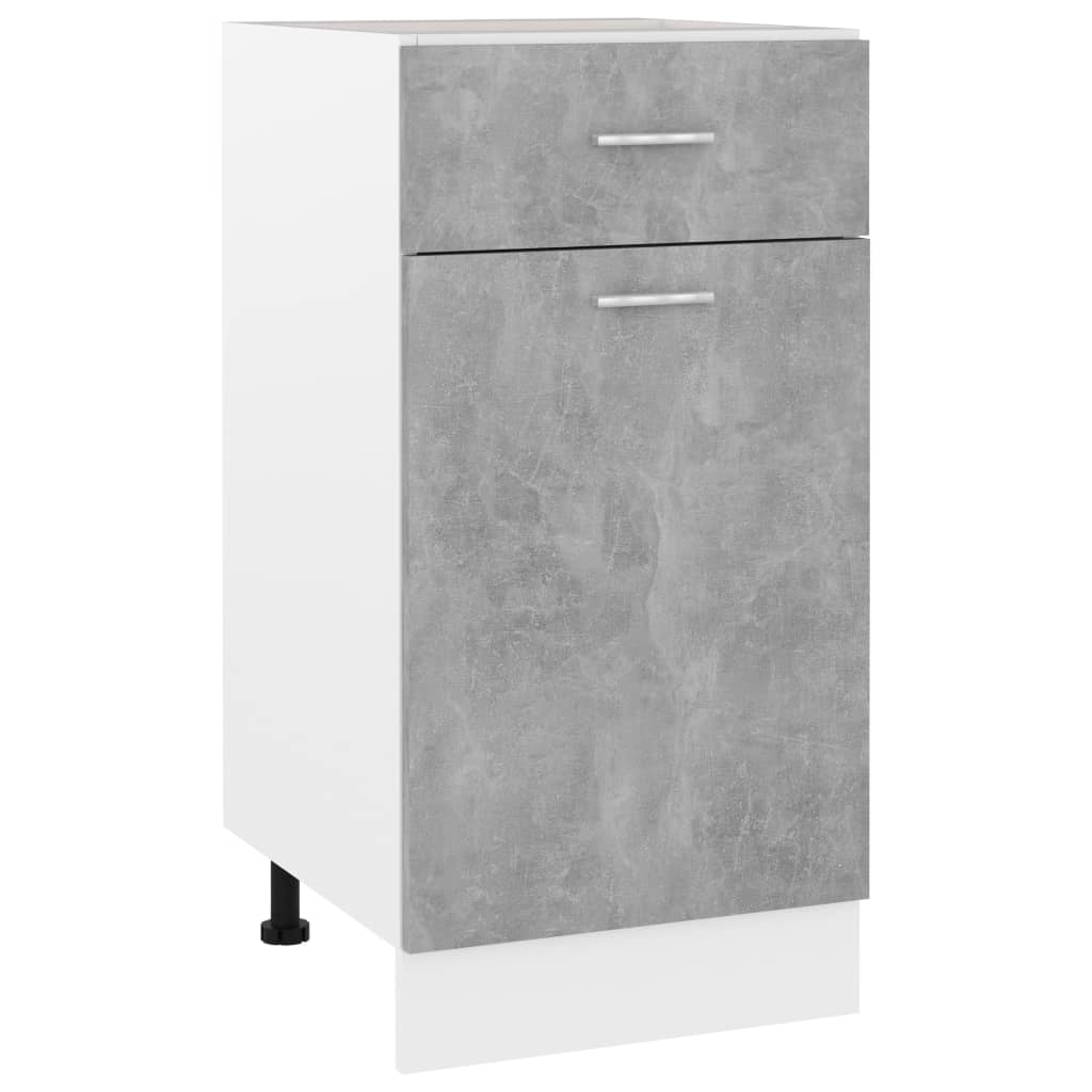 Drawer Bottom Cabinet Concrete Grey 40x46x81.5 cm Engineered Wood