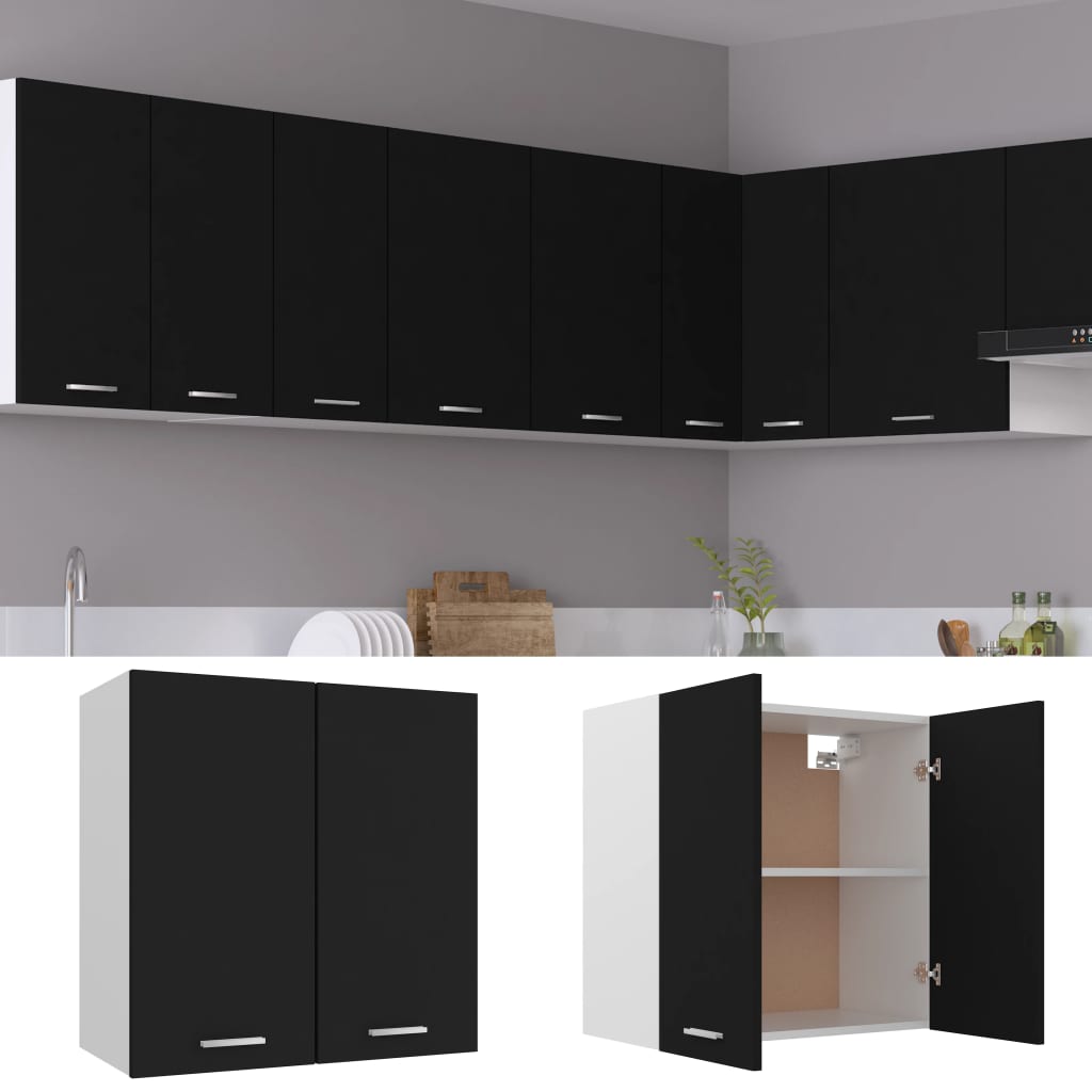 Hanging Cabinet Black 60x31x60 cm Engineered Wood