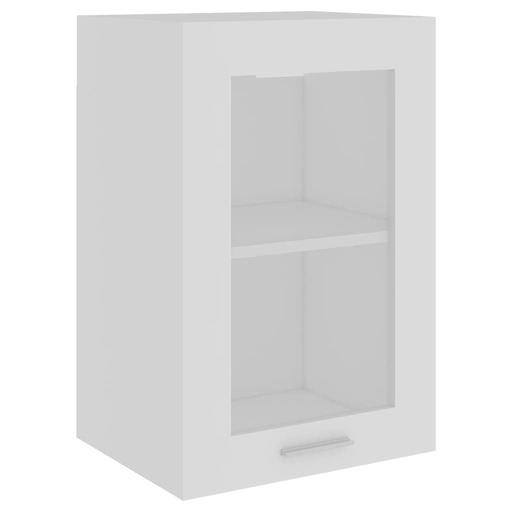 Hanging Glass Cabinet White 40x31x60 cm Engineered Wood