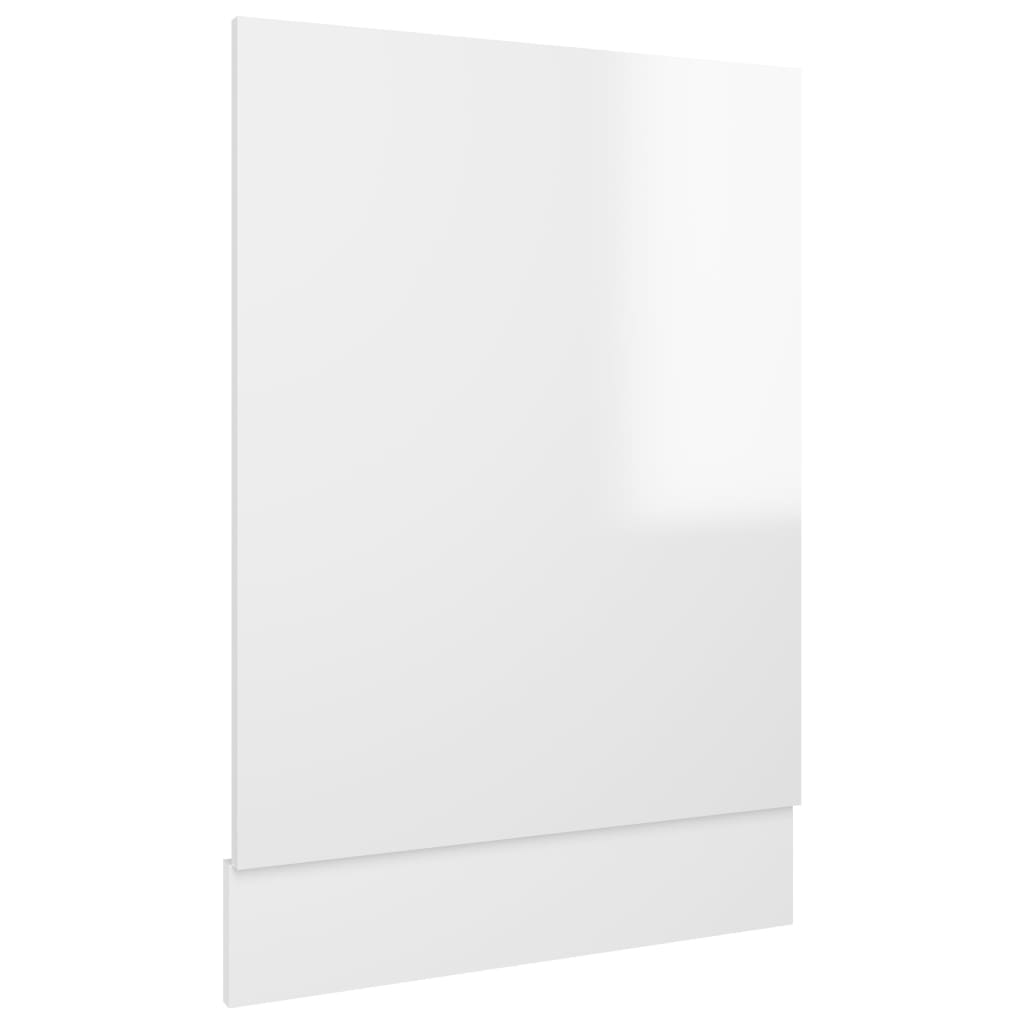 Dishwasher Panel High Gloss White 45x3x67 cm Engineered Wood