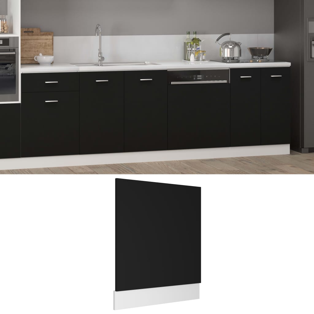 Dishwasher Panel Lyon Black 59.5x3x67 cm Engineered Wood