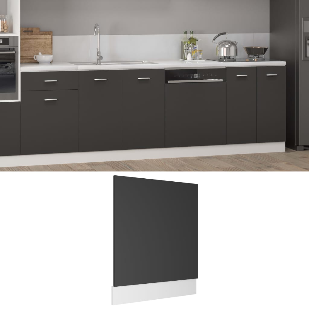 Dishwasher Panel Lyon Grey 59.5x3x67 cm Engineered Wood