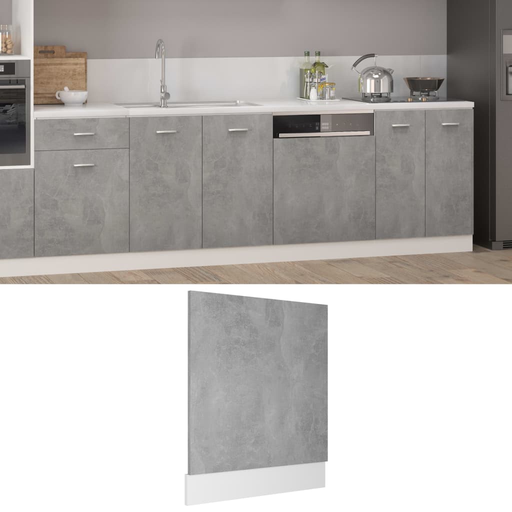 Dishwasher Panel Lyon Concrete Grey 59.5x3x67 cm Engineered Wood