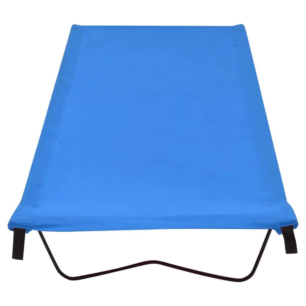 Camping Bed 180x60x19 cm Oxford Fabric and Steel Blue