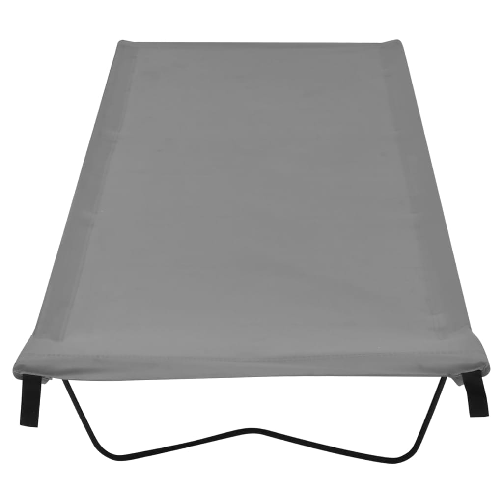 Camping Bed 180x60x19 cm Oxford Fabric and Steel Grey