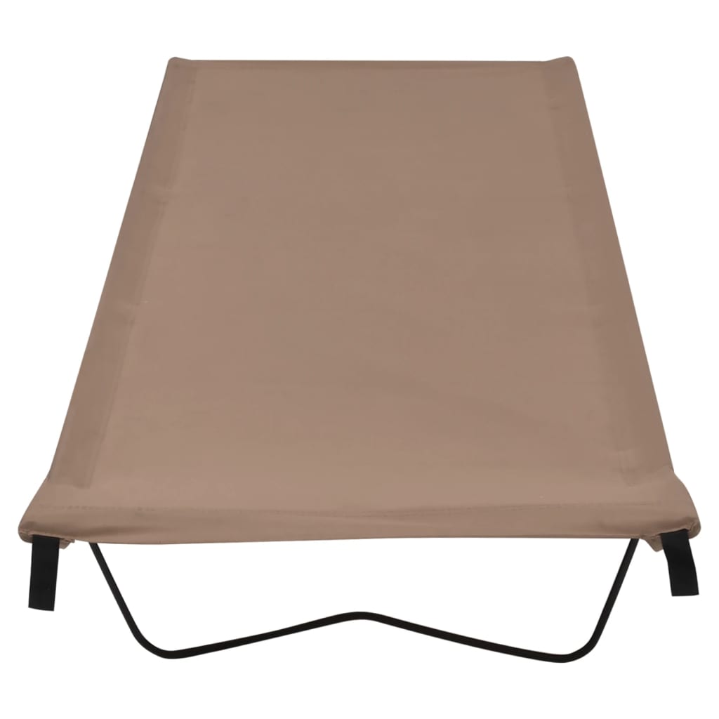 Camping Bed 180x60x19 cm Oxford Fabric and Steel Taupe