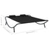 Outdoor Lounge Bed Fabric Black