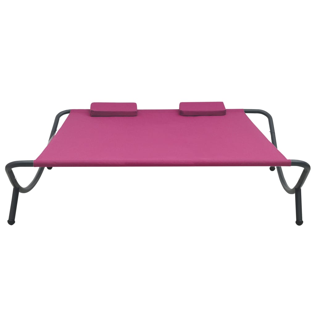 Outdoor Lounge Bed Fabric Pink