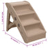 Folding Dog Stairs Brown 62x40x49.5 cm