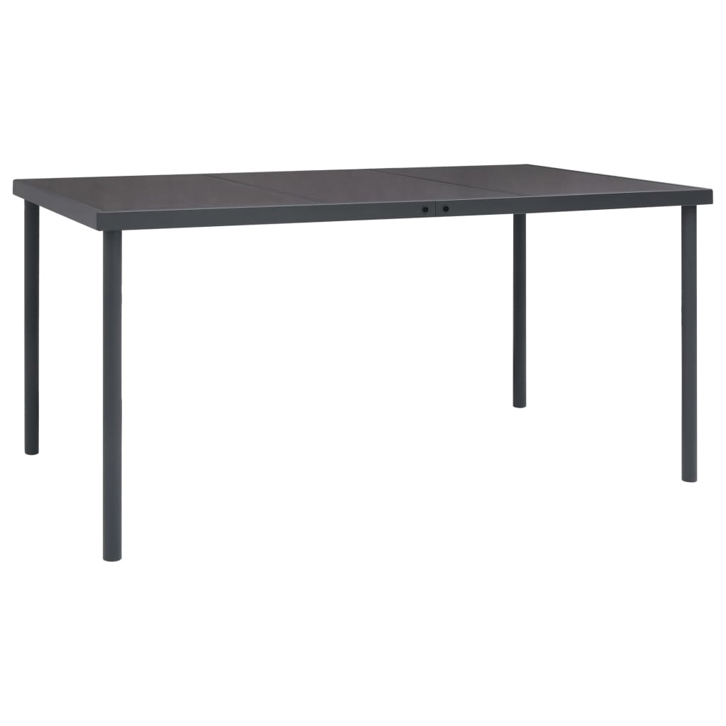 Outdoor Dining Table Anthracite 150x90x74 cm Steel