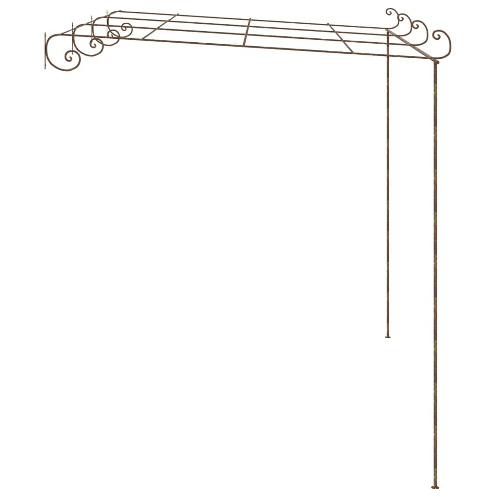 Garden Pergola Antique Brown 4x3x2.5 m Iron