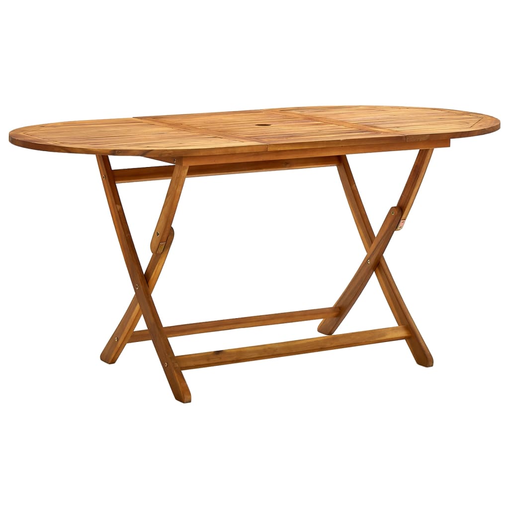 Folding Garden Table 160x85x75 cm Solid Acacia Wood