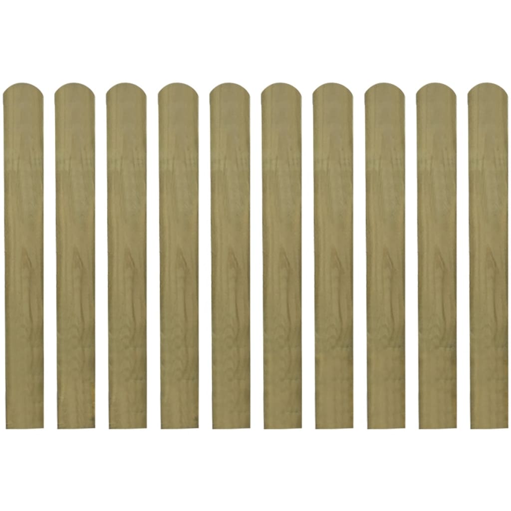 Impregnated Fence Slats 10 pcs Wood 80 cm